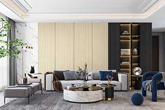 新洲轻奢风格-客厅